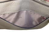 Kate Spade Beige & White Pebbled Leather Front Pocket Leila Crossbody Bag Sz S