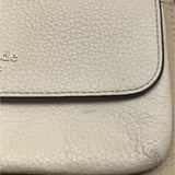 Kate Spade Beige & White Pebbled Leather Front Pocket Leila Crossbody Bag Sz S