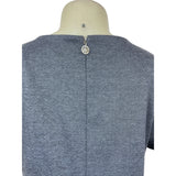 Tommy Hilfiger Gray & Black Shift Dress With Button Pockets & Back Zip Sz 14
