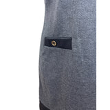 Tommy Hilfiger Gray & Black Shift Dress With Button Pockets & Back Zip Sz 14