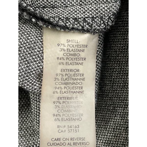 Tommy Hilfiger Gray & Black Shift Dress With Button Pockets & Back Zip Sz 14