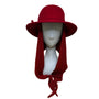 Vintage Betmar Women’s Red 100% Wool Hat With Tie Ribbon Brim Cloche Style S/M