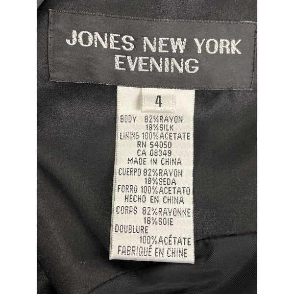 Jones New York Evening Sleeveless Black Maxi Dress Size 4