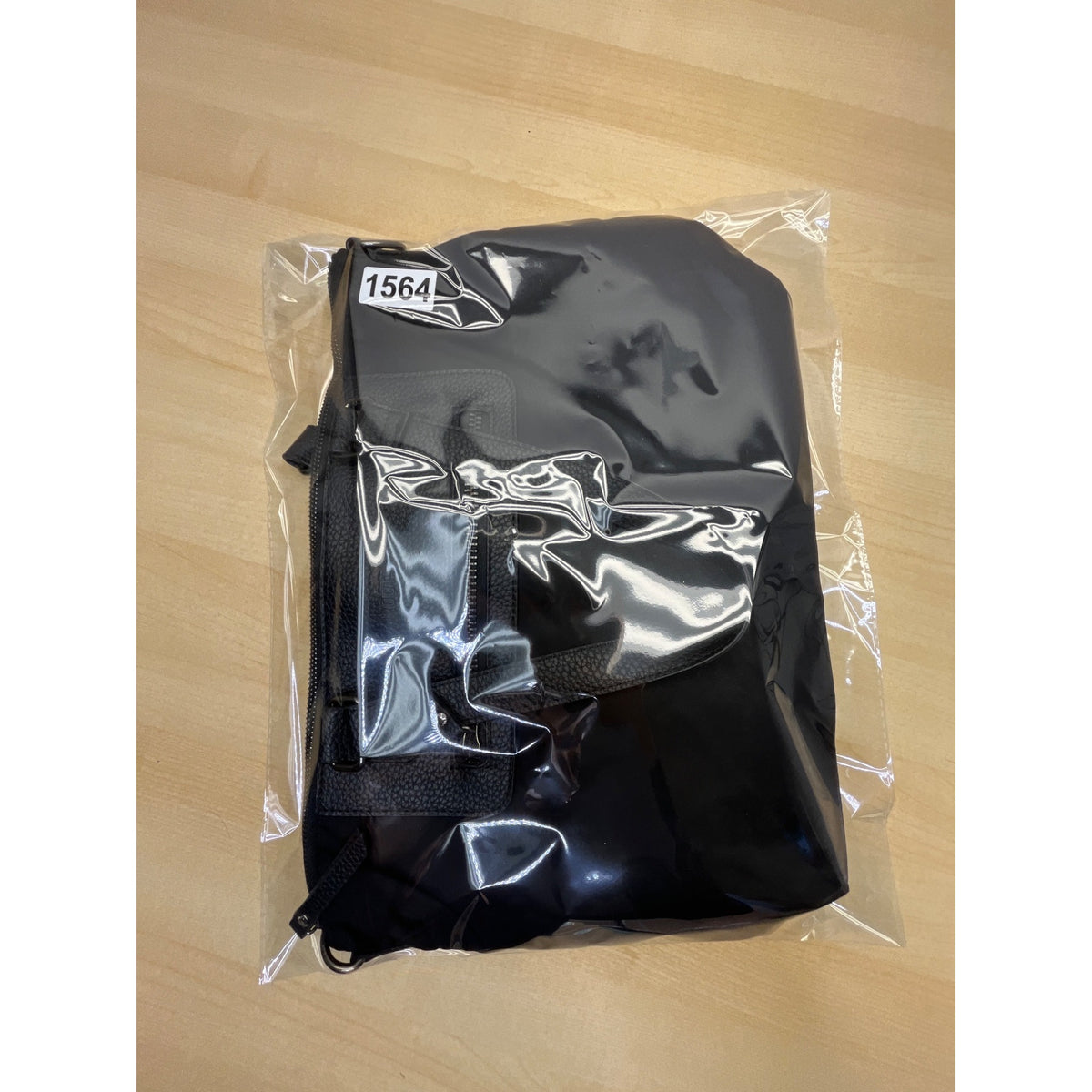 Roots 73 Women’s Black Nylon & Faux Leather With Front Zipper Pocket Tote Bag