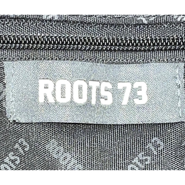 Roots 73 Women’s Black Nylon & Faux Leather With Front Zipper Pocket Tote Bag