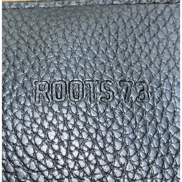 Roots 73 Women’s Black Nylon & Faux Leather With Front Zipper Pocket Tote Bag