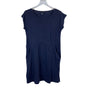 H&M Womens Blue Knit Casual Short Sleeve Dress With Pockets XS