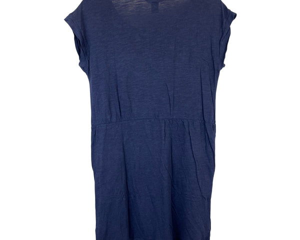 H&M Womens Blue Knit Casual Short Sleeve Dress With Pockets XS