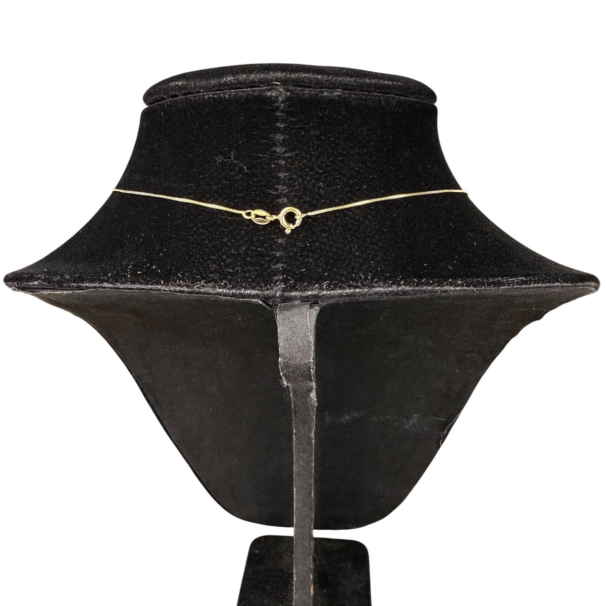 Gold Tone "P" Pendant Necklace 925 Sterling Silver Chain Round Crystal Accent