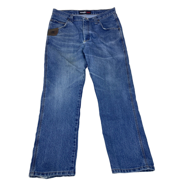 Wrangler Men's Blue Denim Jeans Pants Rigged Worker Sz 34 Approx