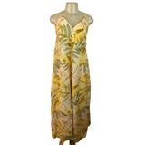 Cos Women's Yellow Floral Print Long Roper Summer Jumpsuit Sz S - NWT