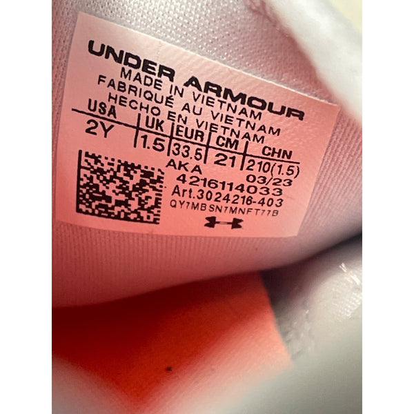 Under Armour Runplay Fase Toddler Shoes Light Blue Sz 2Y