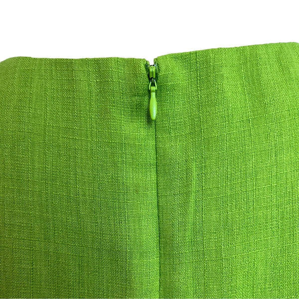 Ellen Tracy Womens Sleeveless Lime Fit & Flare Dress With Pleated Skirt Size 4