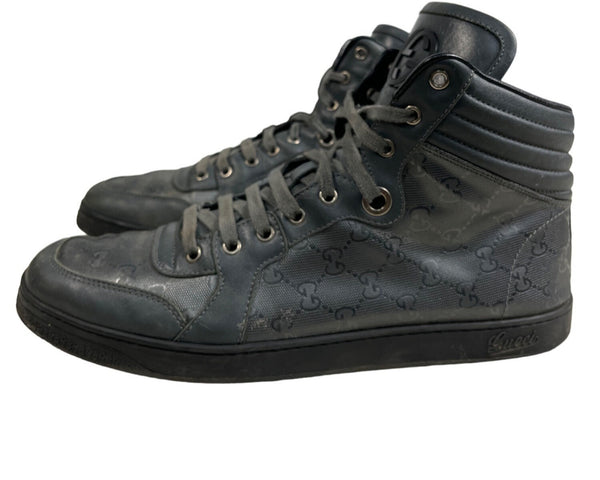 Gucci Men's Gray High-Top Sneakers Sz 11G