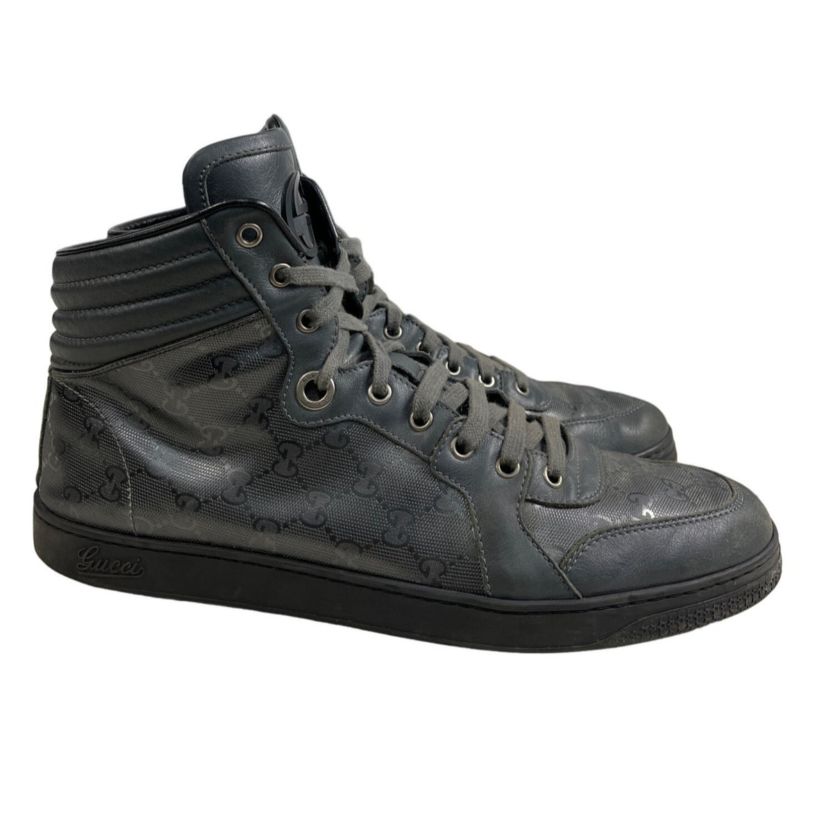 Gucci Men's Gray High-Top Sneakers Sz 11G