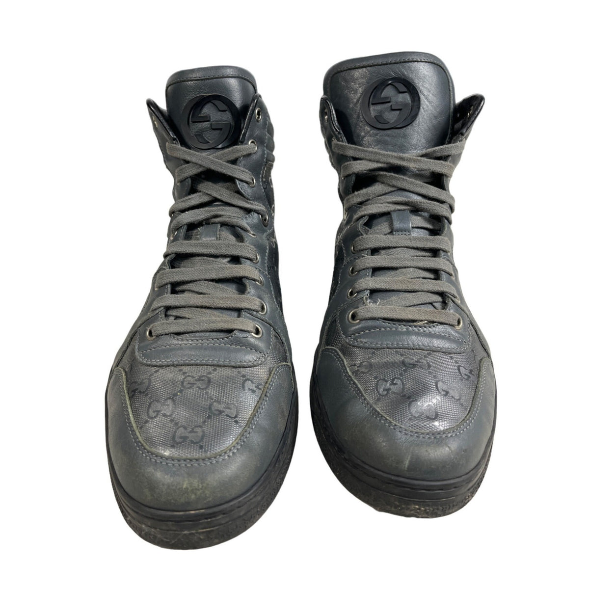 Gucci Men's Gray High-Top Sneakers Sz 11G