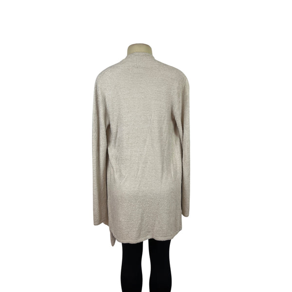 Barefoot Dreams Women's Beige Open Front Lightweight Cardigan Sweater Sz S/M