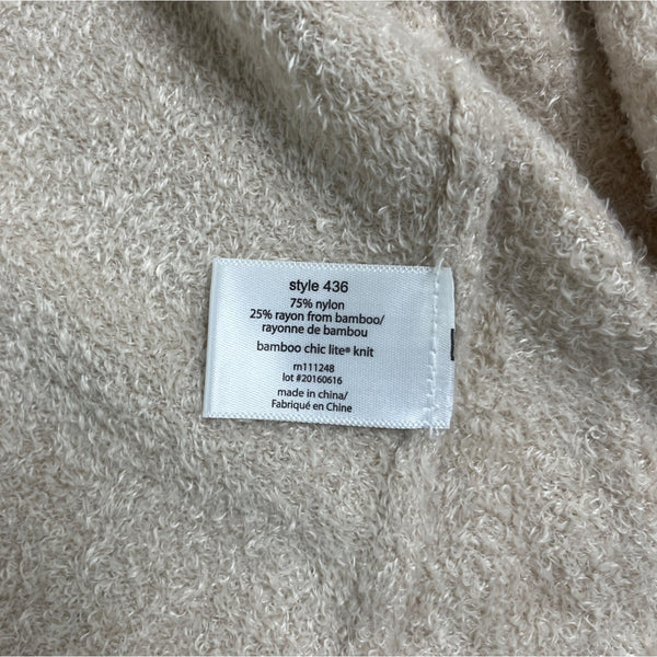 Barefoot Dreams Women's Beige Open Front Lightweight Cardigan Sweater Sz S/M