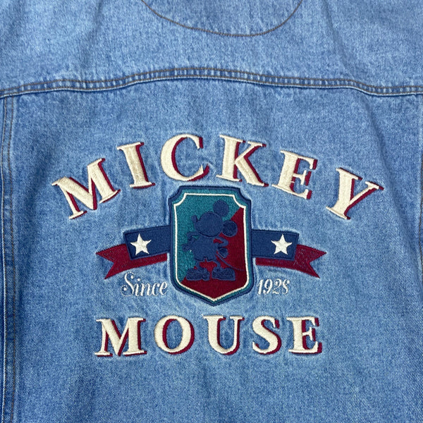 Mickey Inc Unisex Blue Denim Button Down Jacket Sz L