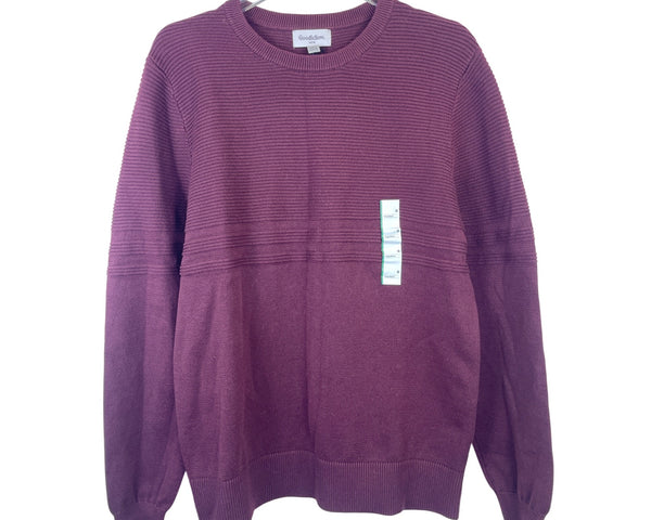 Goodfellow & Co Mens Burgundy Recycled Knit Pullover Sweater Size M