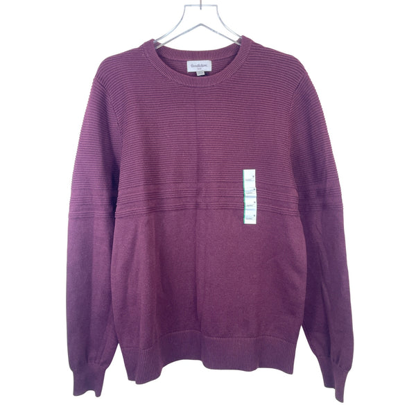 Goodfellow & Co Mens Burgundy Recycled Knit Pullover Sweater Size M