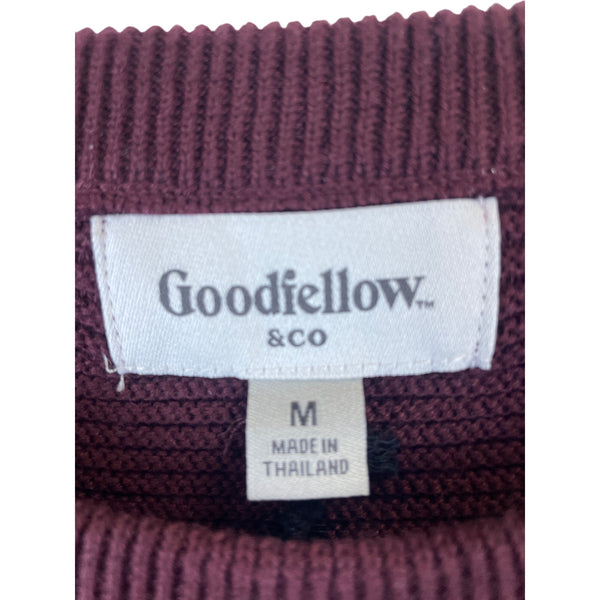 Goodfellow & Co Mens Burgundy Recycled Knit Pullover Sweater Size M