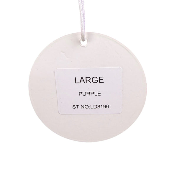 Luxxel Purple Polyester Plunge Neck Dress With Ruched Details & Open Back Sz L