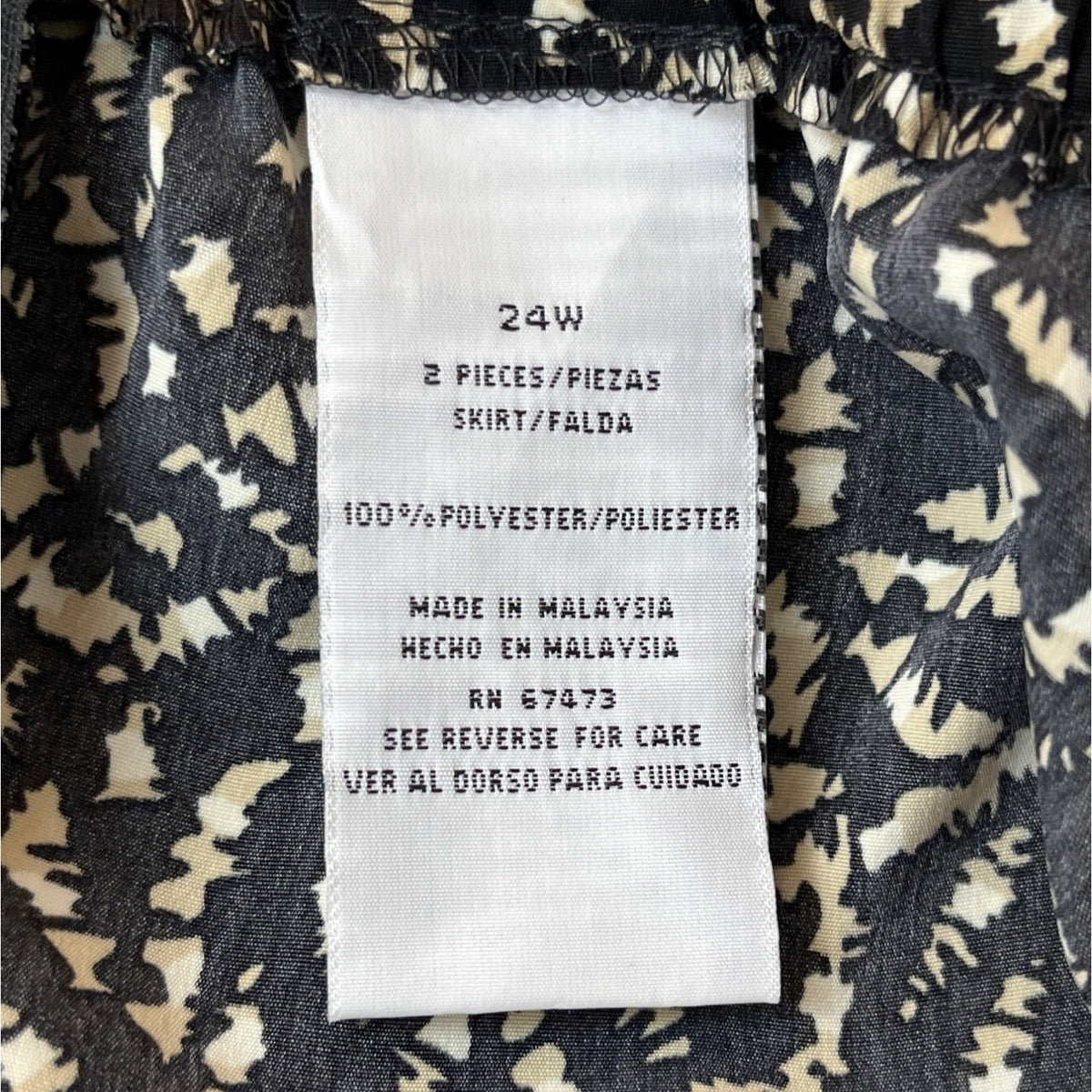 Danny & Nicole Women's Black Flounce Skirt Sz 24W (EUR 44) - NWT