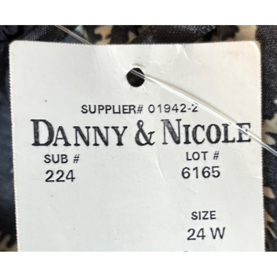Danny & Nicole Women's Black Flounce Skirt Sz 24W (EUR 44) - NWT