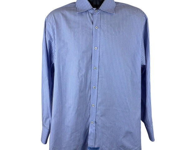 English Laundry Men's Blue Shirt Long Sleeve Size 16.5 32/33