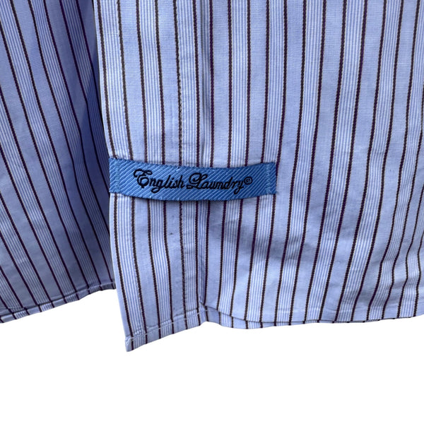 English Laundry Men's Blue Shirt Long Sleeve Size 16.5 32/33
