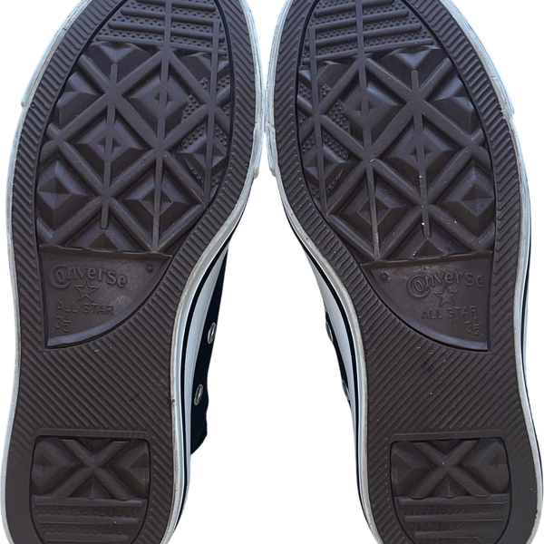 Converse Men Black Canvas Athletic Sneakers Rubber Sole Size 5.5