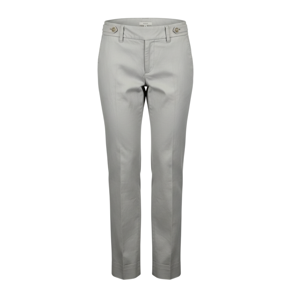LOFT Women’s Gray Linen Blend Classic Straight Leg Pants with Button Detail Size 4