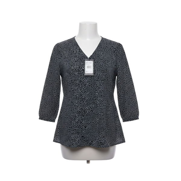 Adrianna Papell Women’s Blue Polyester Classic V-Neck Flutter Sleeve Top Size S
