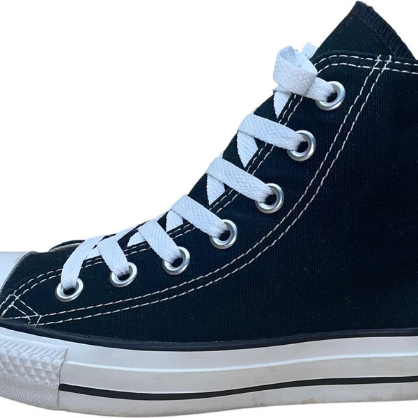 Converse Men Black Canvas Athletic Sneakers Rubber Sole Size 5.5