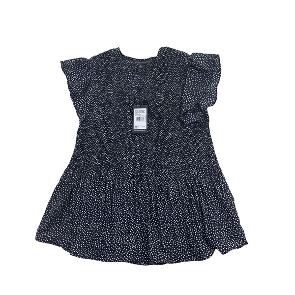 Adrianna Papell Women’s Blue Polyester Classic V-Neck Flutter Sleeve Top Size S