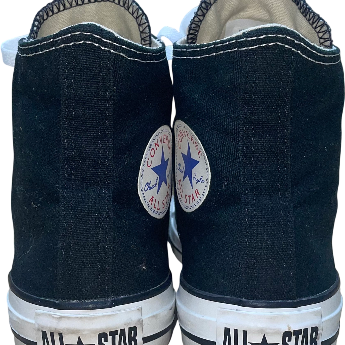 Converse Men Black Canvas Athletic Sneakers Rubber Sole Size 5.5