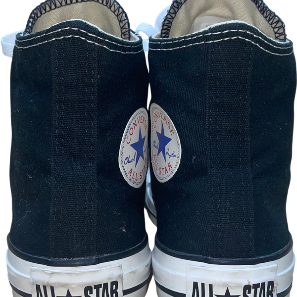 Converse Men Black Canvas Athletic Sneakers Rubber Sole Size 5.5