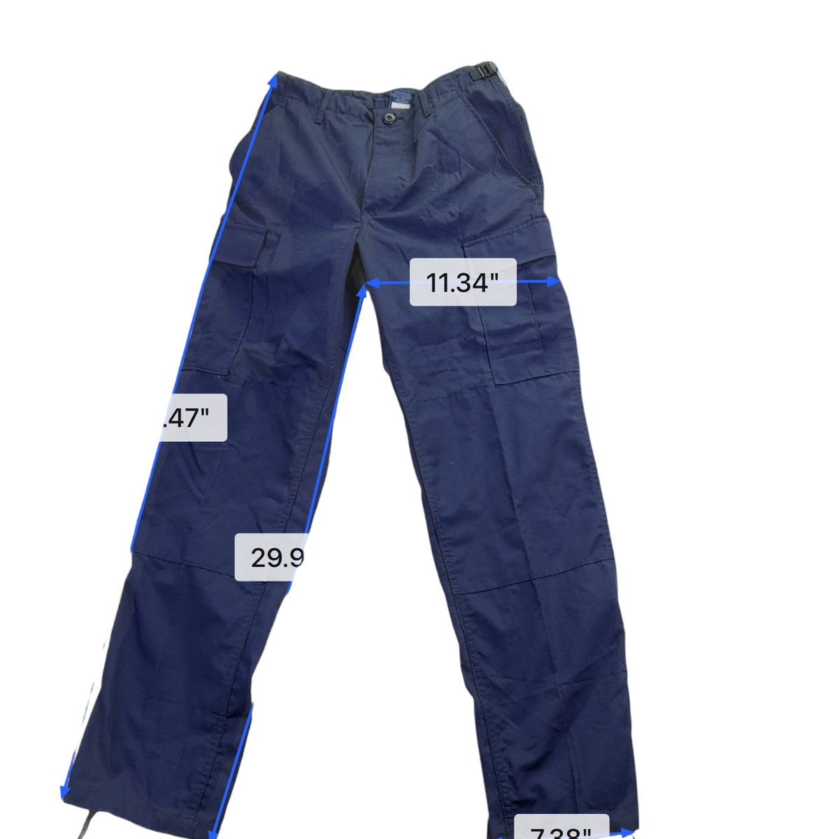Propper Men’s Blue Cotton Classic Cargo Pants with Multiple Pockets Size S