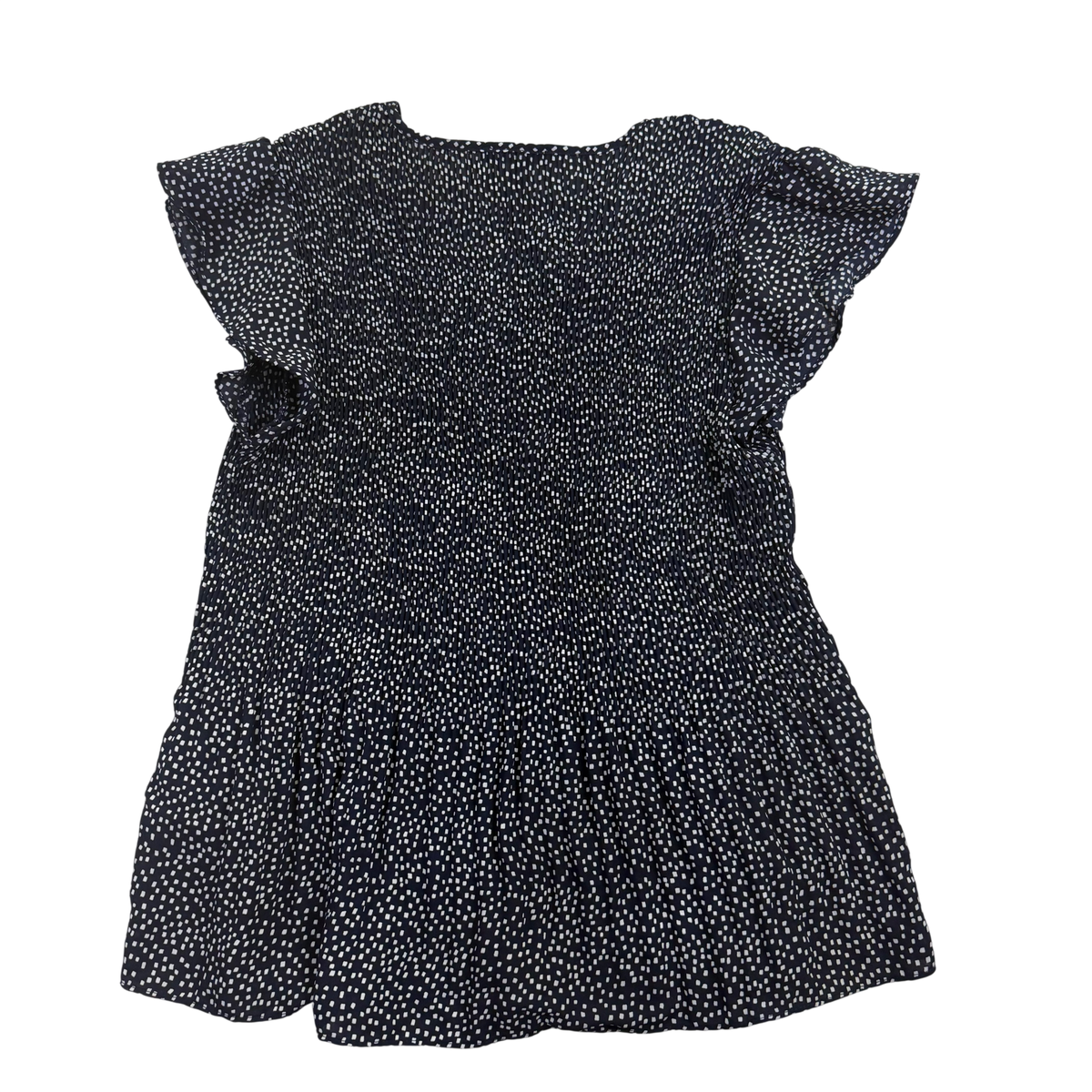 Adrianna Papell Women’s Blue Polyester Classic V-Neck Flutter Sleeve Top Size S