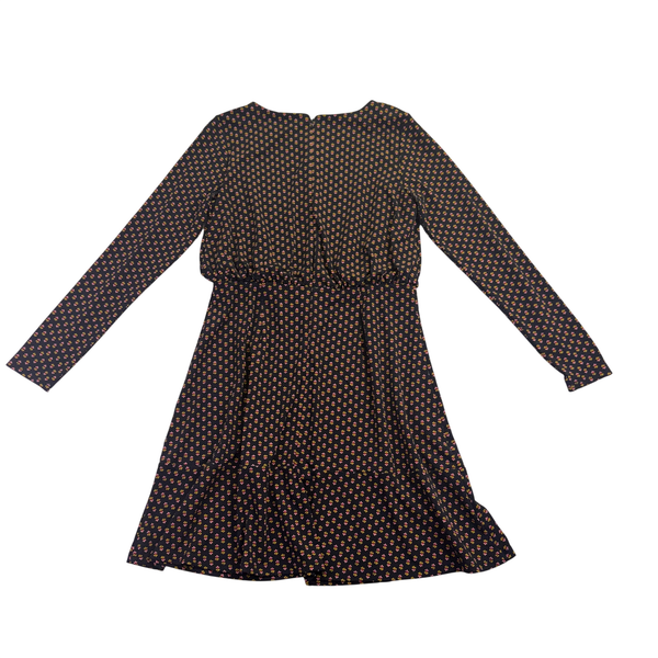 Loft Women’s Brown Polyester Classic Bodycon Dress with Long Sleeves Size 6