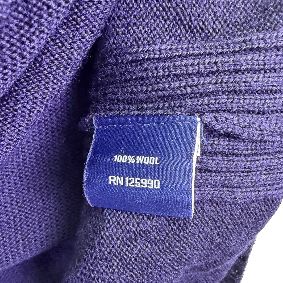 Façonnable Men’s Navy Wool Classic Long Sleeve Half-Zip Sweater Size XXL