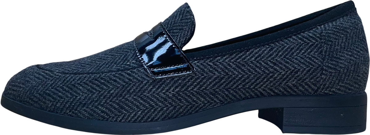 Clarks Women’s Gray Polyester Blend Casual Slip-On Loafers Size 7.5