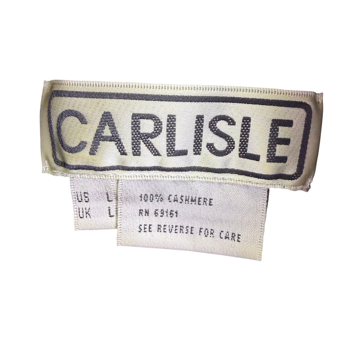 Carlisle Women’s Black Cashmere Classic Turtleneck Sweater 3/4 Sleeve Size L