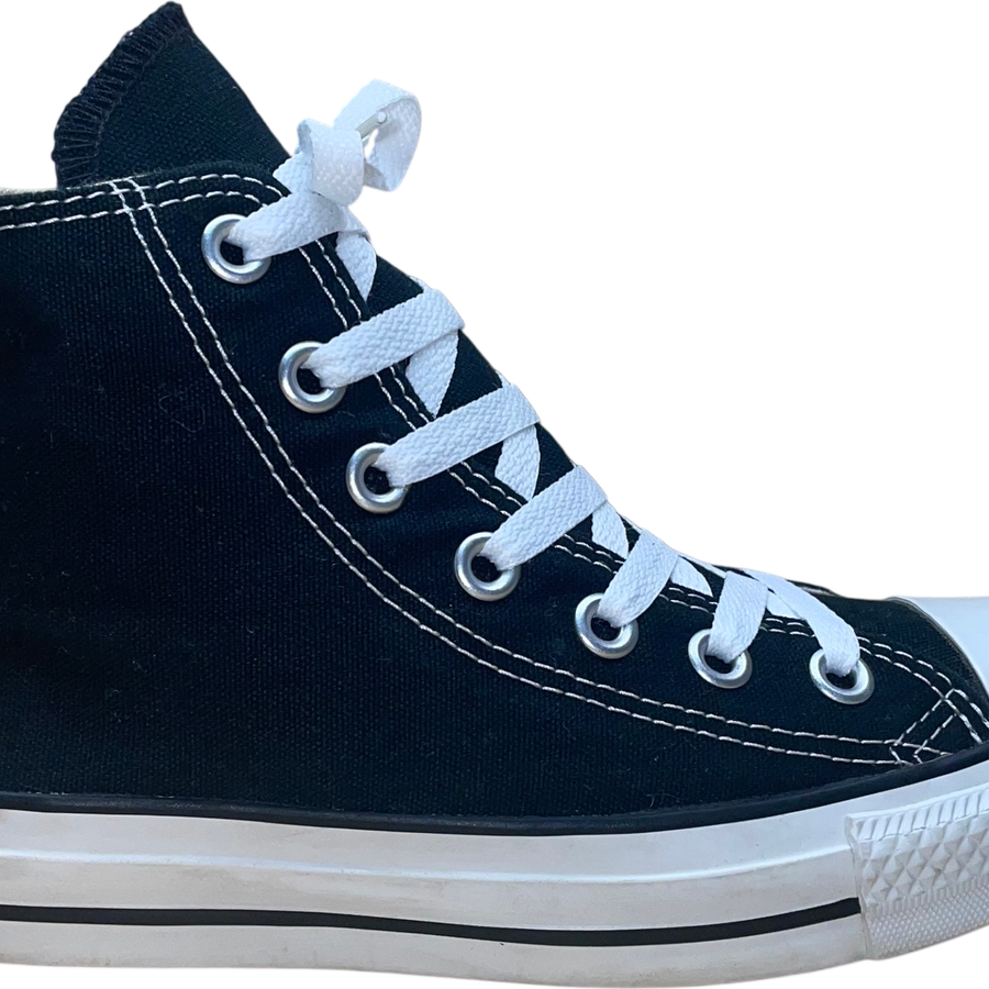 Converse Men Black Canvas Athletic Sneakers Rubber Sole Size 5.5