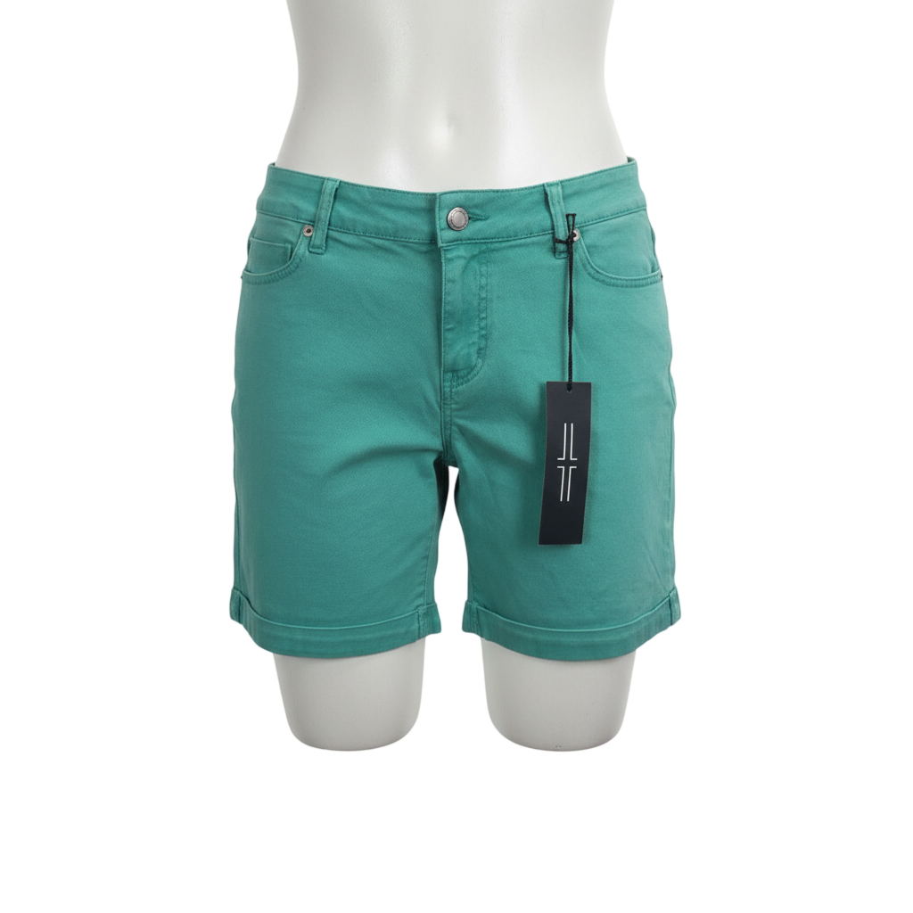 Liverpool Women’s Green Cotton Classic Denim Shorts with Pockets Size 4