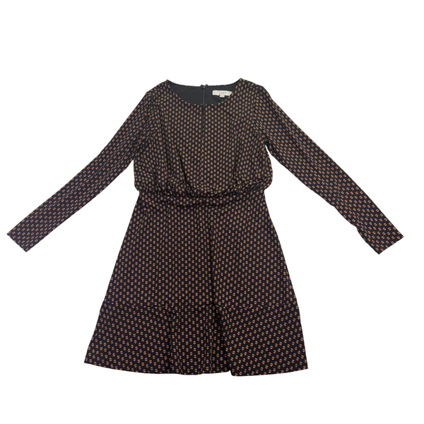 Loft Women’s Brown Polyester Classic Bodycon Dress with Long Sleeves Size 6