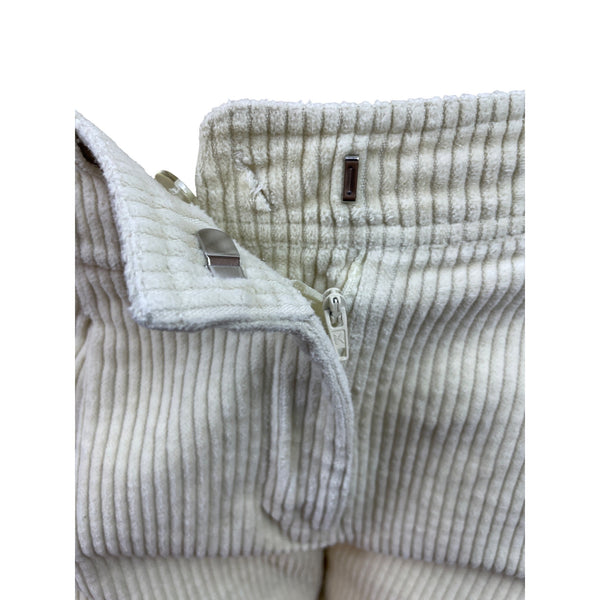 Top Shop Women's Beige High-Waist Corduroy Cropped & Tapered Pants Sz 6