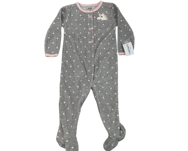 Carters Baby Girls Unicorn Footed Sleep & Play Pajamas Gray & Pink Size 9M - New