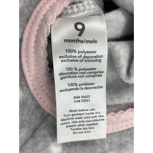 Carters Baby Girls Unicorn Footed Sleep & Play Pajamas Gray & Pink Size 9M - New